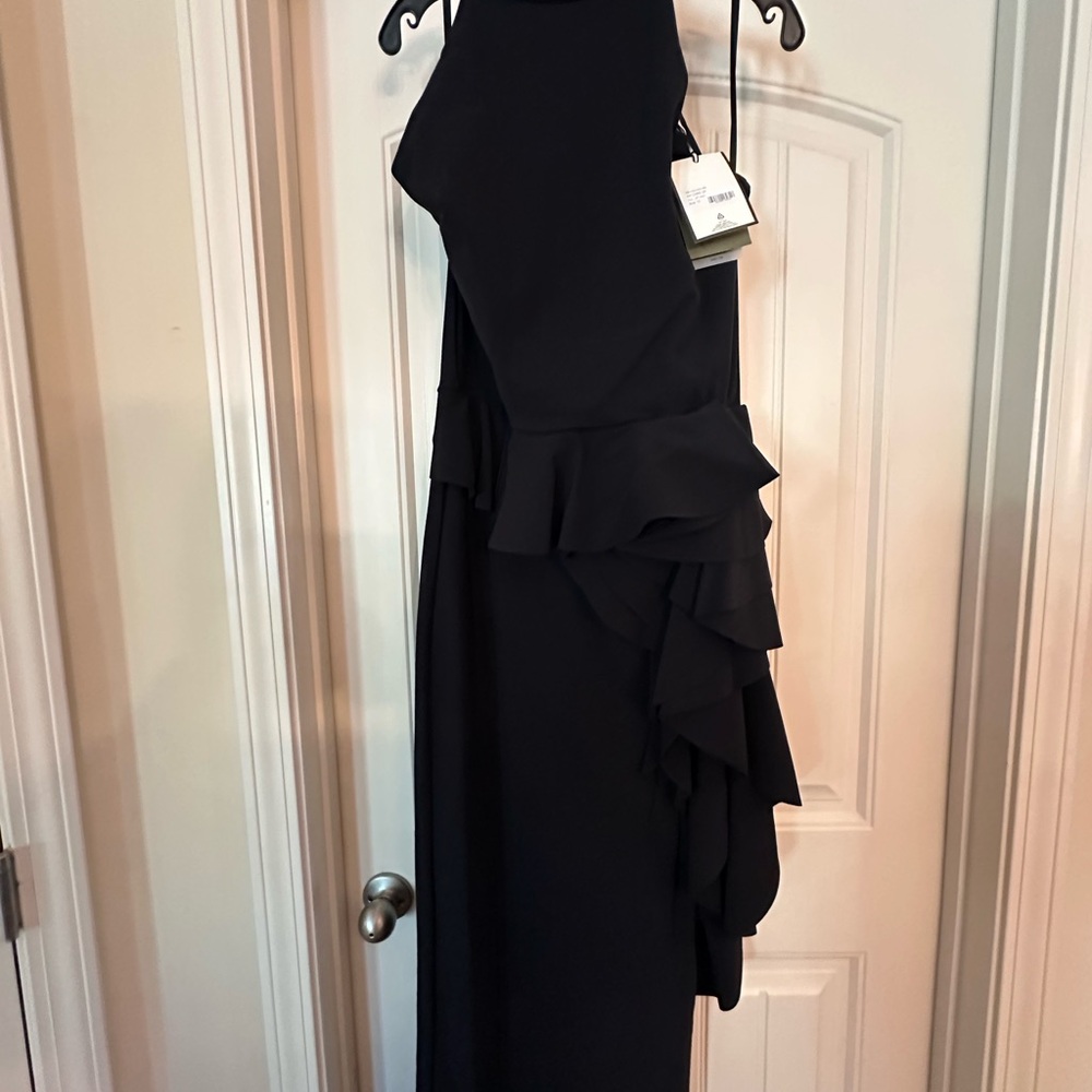 Chiara Boni Black Ruffled Dress